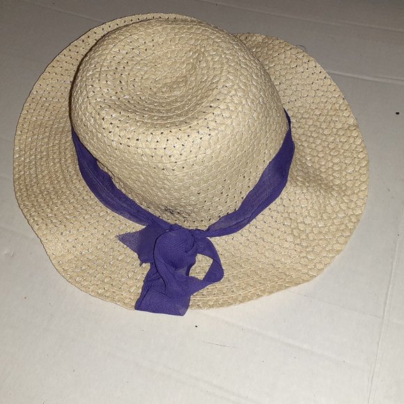 Purple Ribbon Sun Hat Cute Size Generic Size - Picture 2 of 4